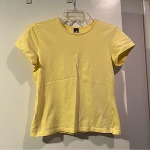 Women's Short Sleeve Crewneck Tee - Pale Yellow